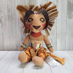 Disney The Lion King Broadway Musical SIMBA Lion Plush Toy 8'' Tall